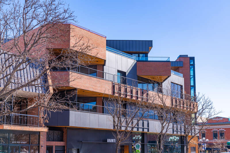 The Avanti food and beverage building in Boulder, Colorado.