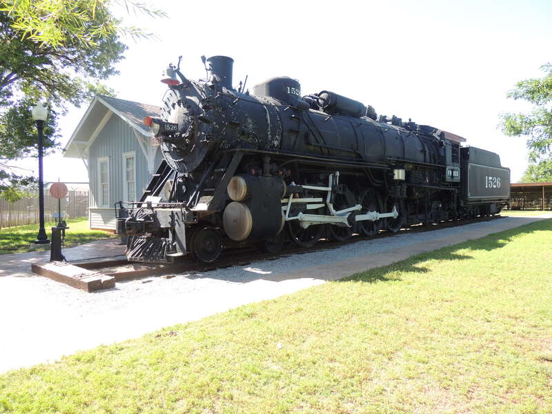 Baldwin Locomotive and Elgin Depot at Lawton Museum of the Great Plains
