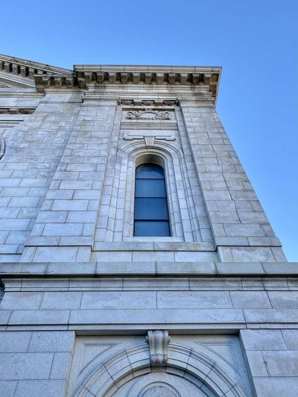 Built between 1907 and 1914, this Beaux Arts-style Cathedral Basilica was designed by Emmanuel L. Masqueray for the Roman Catholic Archdiocese of Saint Paul and Minneapolis.  The church replaced the previous Church of the Immaculate Conception, a
