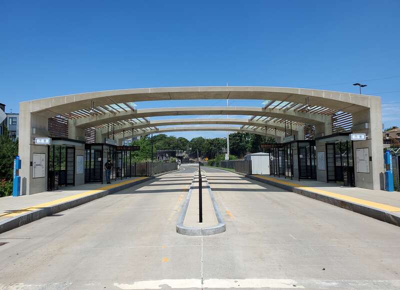 Box District station in July 2021