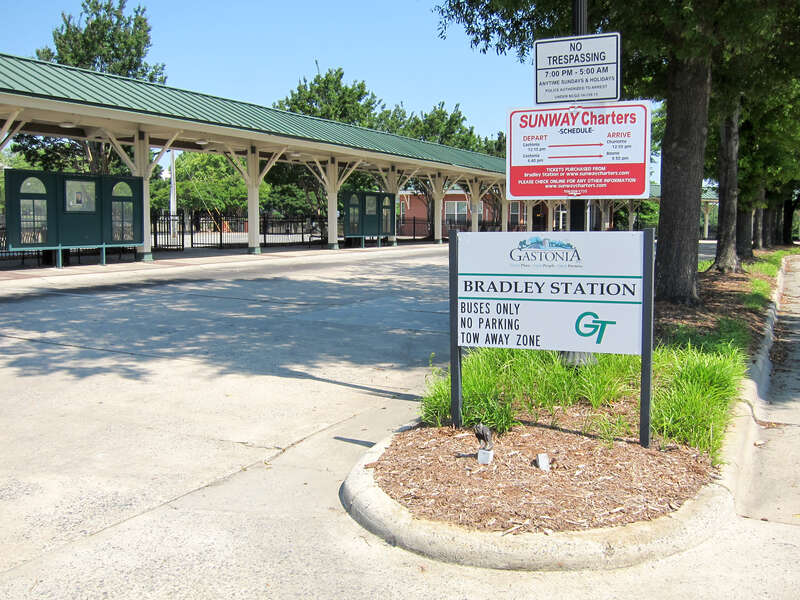 Bradley station sign, in Gastonia, North Carolina.