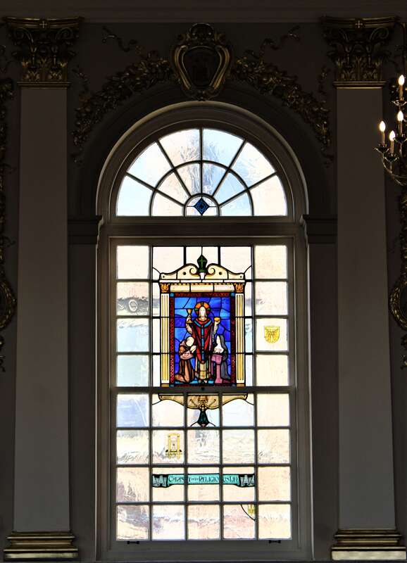 One of the windows in the Cathedral of Saint Catharine of Siena in Allentown, Pennsylvania.