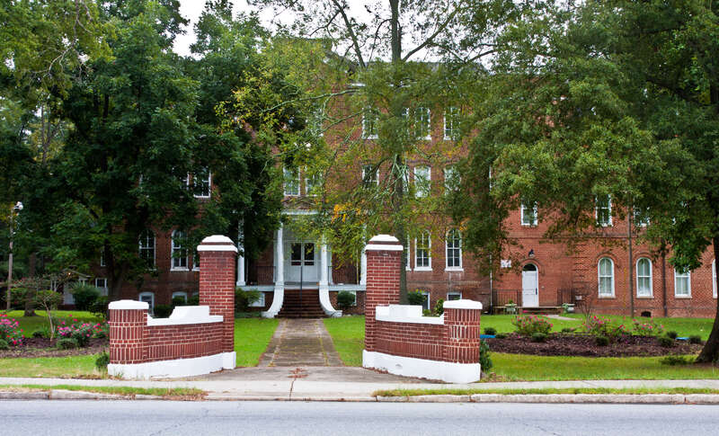 Barber-Scotia College Front entrance of Barber-Scotia College, Concord, NC