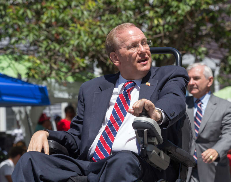 Congressman Jim Langevin (D-RI) in the Bristol Rhode Island Fourth of July Parade 2017