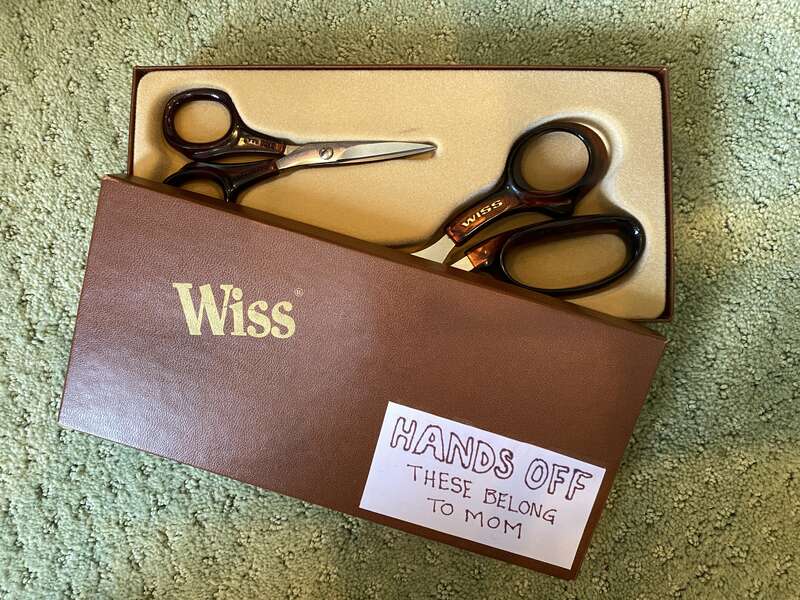 do not mess with mom's fabric scissors