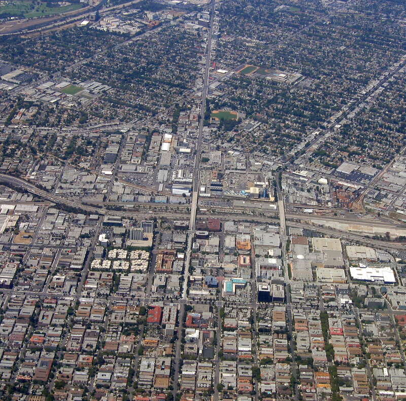 Downtown Burbank, California.