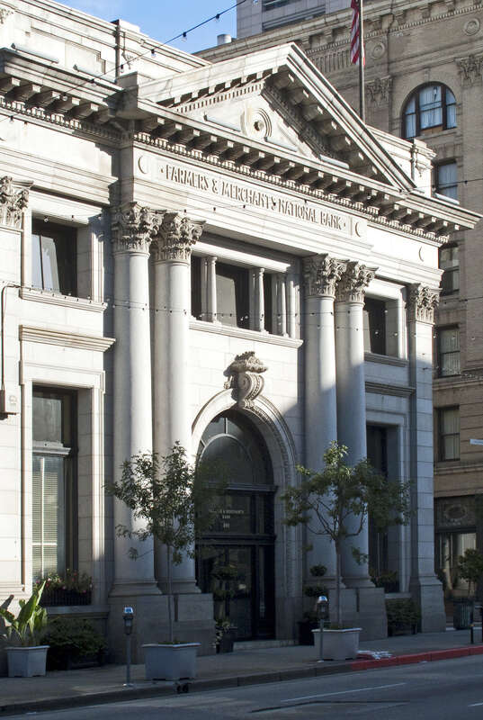 Farmers and Merchants Bank, 401 S. Main Street, Los Angeles.