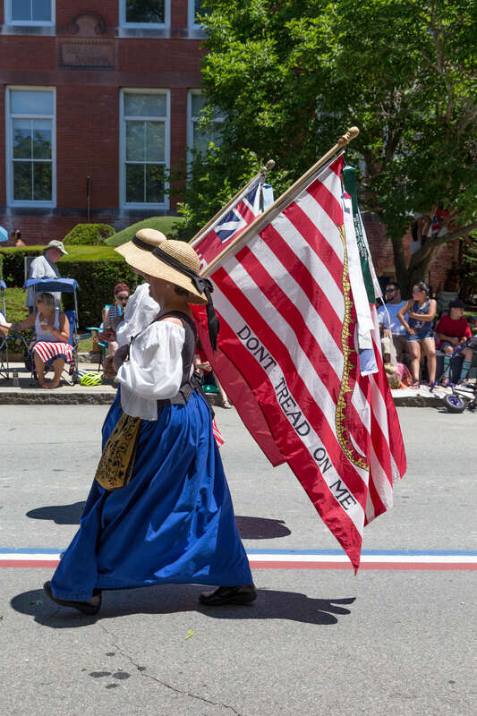 First U.S. Navy Jack flag carried at the Bristol Rhode Island July 4th Parade 2017