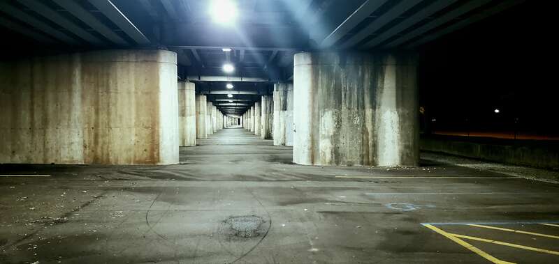 a parking garage in fort wayne