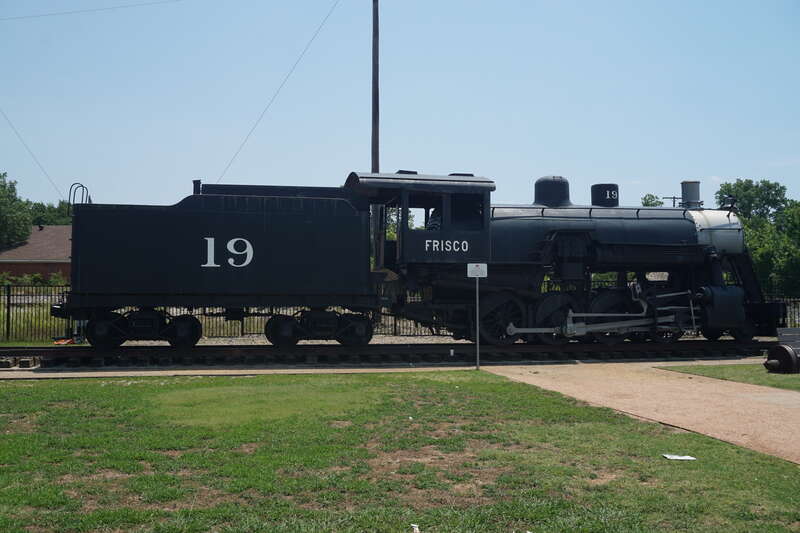 Lake Superior &amp;amp; Ishpeming ALCO 2-8-0 No. 19 at the Frisco Heritage Center in Frisco, Texas (United States).