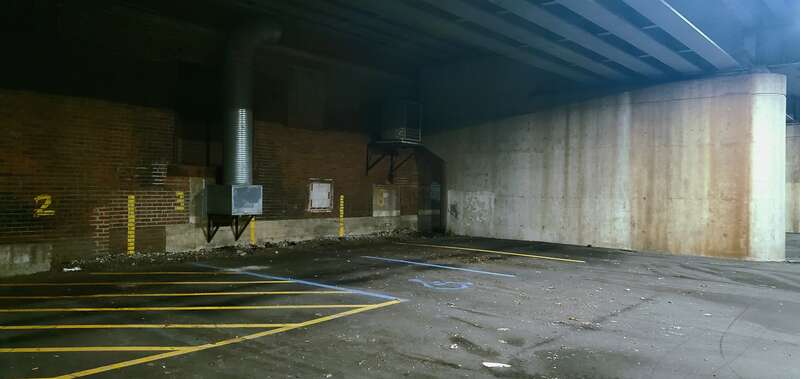 a parking garage in fort wayne