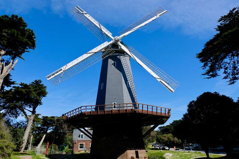 Murphy Windmill in San Francisco's Golden Gate Park in March 2018