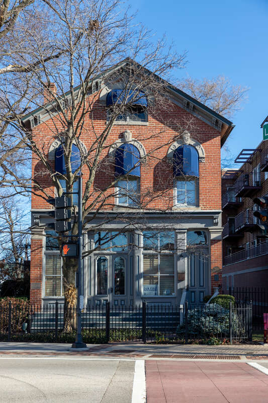 The Harrer Building, 8051 North Lincoln Avenue, Skokie, Illinois. Michael Harrer, a Bavarian immigrant, built the building in 1874 for his family's home and his meat market. Harrer's meat market was the first in the village, then known as Niles