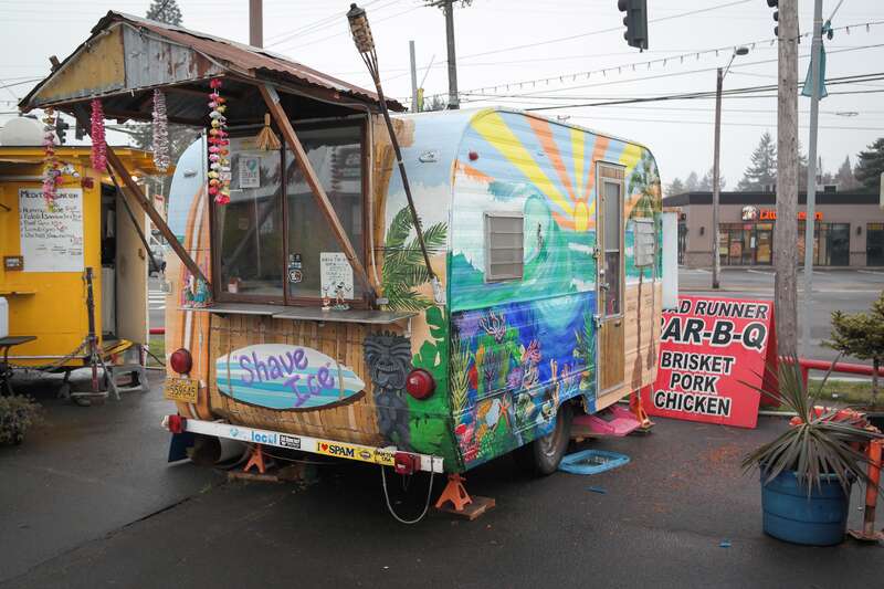 Hawaiian Time food cart at the Carts on Foster Pod in Portland, Oregon
