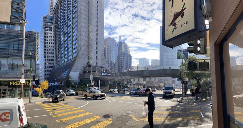 Facing southeast at the Hilton San Francisco Financial District