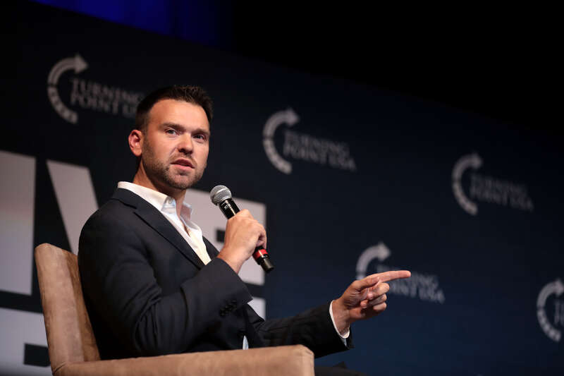 Jack Posobiec speaking with attendees at the University of Delaware tour stop of the &quot;Live Free&quot; tour at Mitchell Hall in Newark, Delaware.

Please attribute to Gage Skidmore if used elsewhere.
