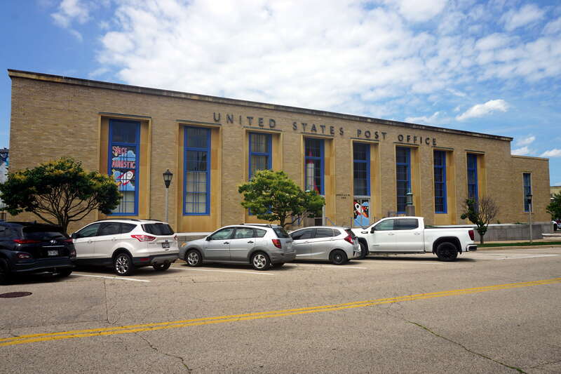 The former United States Post Office in Janesville, Wisconsin (United States).