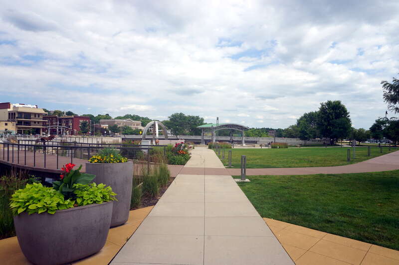 The Town Square in Janesville, Wisconsin (United States).