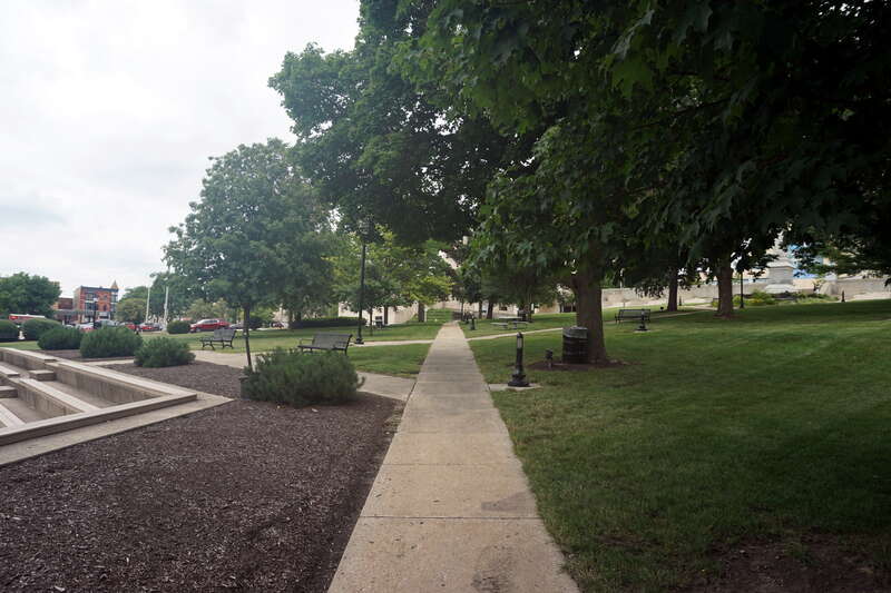 Courthouse Park and the Marvin Roth Community Pavilion in Janesville, Wisconsin (United States).