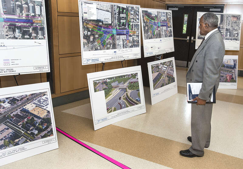 Some of the presentation material at the Long Island Rail Road's community meetings to allow members of the public to learn more about the project and provide their input on an 82-page “Draft Scoping Document” released earlier this month. This