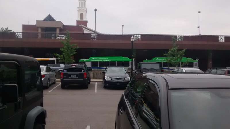 The first day of running the new Gillig CNG powered buses from Water Street.