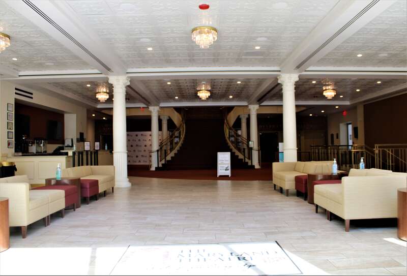 The lobby of the Maryland Theatre in Downtown Hagerstown, Maryland.