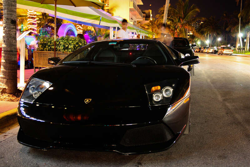 Miami Beach, July 2010 
Miami is just stunning! I was just going down the Ocean Drive and there were standing 5 LP 640s, a Mansory AMV8 Vantage Volante, Gallados, Corvettes, Bentleys and a Ferrari Enzo, which was owned by the owner of this black
