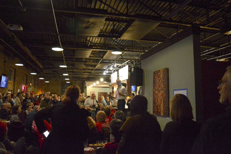 Former Maryland Gov. Martin O'Malley, 2016 Democratic presidential candidate, speaks at a campaign rally at Torrent Brewing Company in Ames, Iowa on Wednesday, Jan. 27, 2016.

Mandatory credit to alex Hanson if used elsewhere.