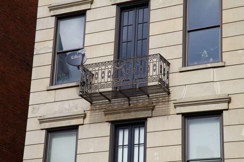 ...and satellite dish.  In the Over-the-Rhine district of Cincinnati, Ohio.
