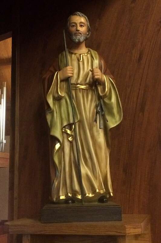 Our Lady of Lourdes Parish (Marysville, Ohio) - statue of Saint Peter