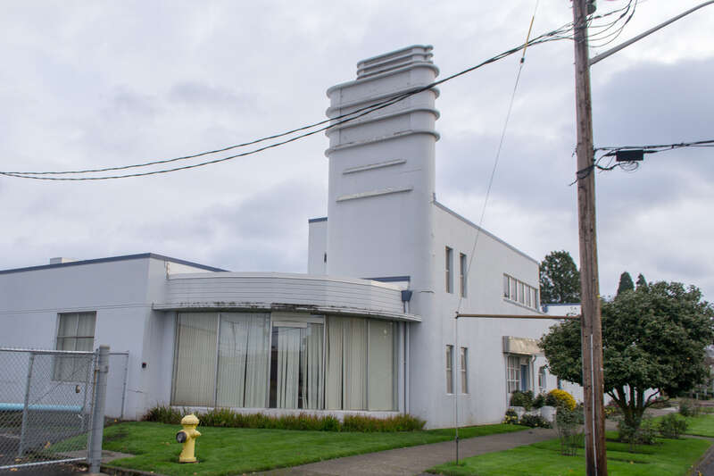 The Art Deco style Pepsi Cola bottling plant, now a warehouse, in Vancouver, Washington
