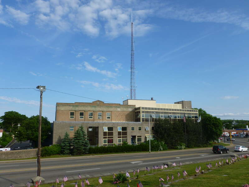 Quincy Police Headquarters, located at 1 Sea Street, Quincy, Massachusetts.  West side of building shown.