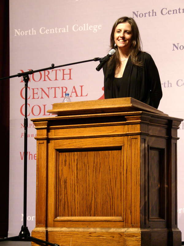 Rebecca Skloot talking about her book The Immortal Life of Henrietta Lacks at North Central College on April 20, 2011.
