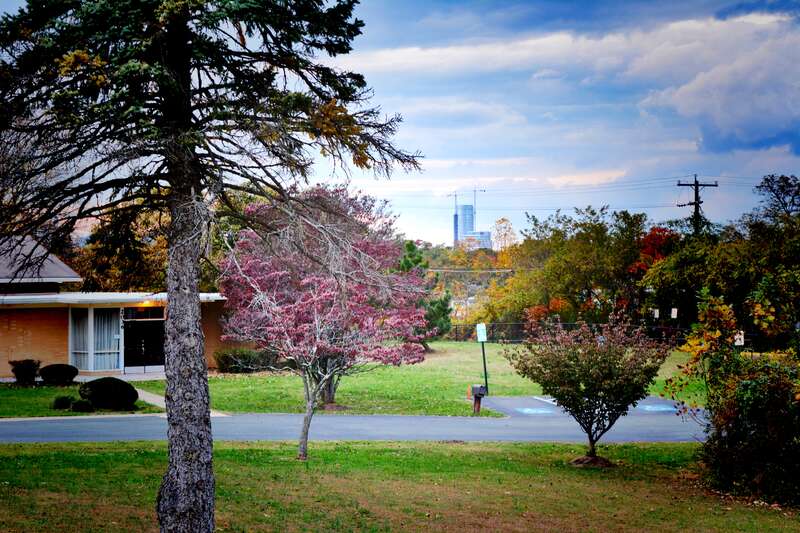 A view of the new Capital One Building (from Westmoreland) being built near the McLean Metro Station in Tysons Corner, VA. Once finished, the building is going to be one of (the) the tallest buildings in the Washington, DC metro region.