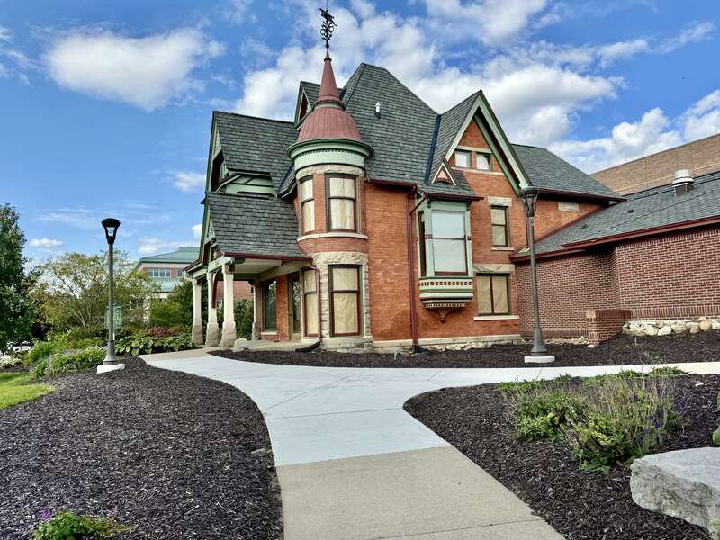 Built in 1894, this Queen Anne-style house was designed by Darius B. Moon for Herbert M. Rogers, a realtor, whom lived in the house until 1901, when it was sold to Dr. Thomas M. Winters.  The house was sold again in 1905 to M. Ralph Carrier, whose