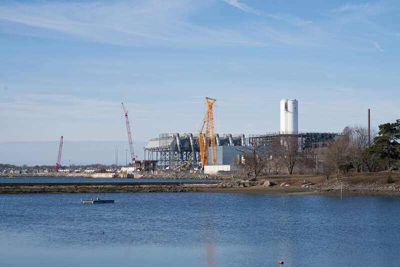 Strange looking structures being built at Salem's new natural gas plant