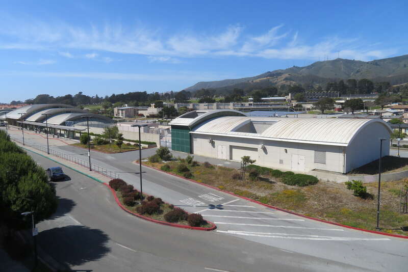 South San Francisco station viewed from the parking garage in June 2018
