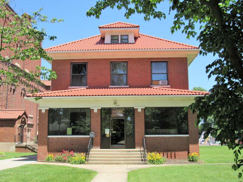 The former convent, and now parish center, at St. Benedict Cathedral in Evansville, Indiana.