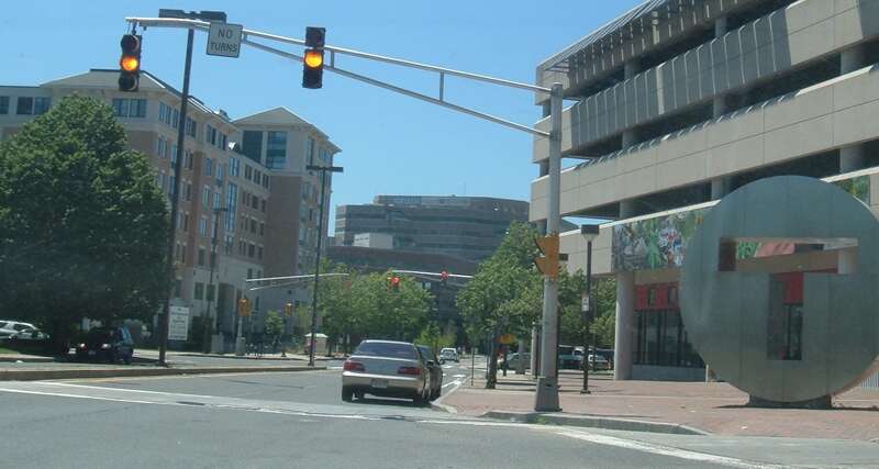 New development near the MBTA Red Line w:Alewife station (right) in 2005