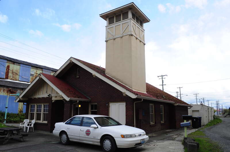 Fire station on the Thea Foss Waterway, just north of the 11th Street Bridge Tacoma, Washington. This is where Tacoma moors its fireboats.