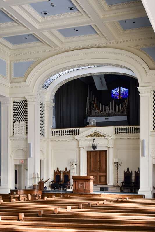 Interior photographs of the historic Temple Society of Concord in Syracuse, New York, USA