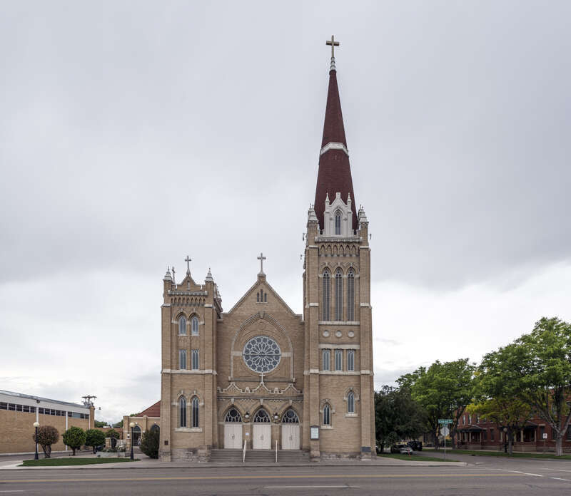 Title: The  French Gothic Revival-style, Roman Catholic Cathedral of the Sacred Heart in Pueblo, Colorado
Physical description: 1 photograph : digital, tiff file, color.

Notes: Purchase; Carol M. Highsmith Photography, Inc.; 2015;