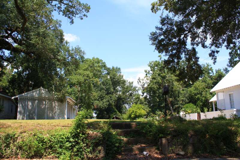 The site of the former Tschiener House at 1120 Old Shell Road in Mobile, Alabama.  On the National Register of Historic Places, now destroyed.  It was built in 1866 in the Carpenter Gothic style.