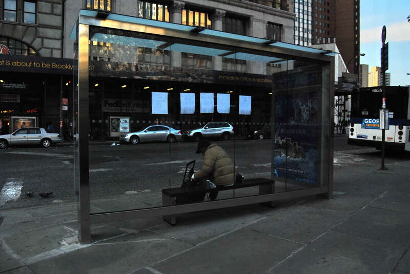 Context photo from 'Wikis Take Manhattan' Wikimedia content creation event.Metropolitan Transportation Authority bus stop