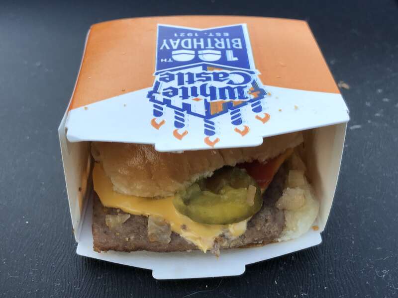 A slider at the White Castle on Piaget Avenue in Clifton, Passaic County, New Jersey