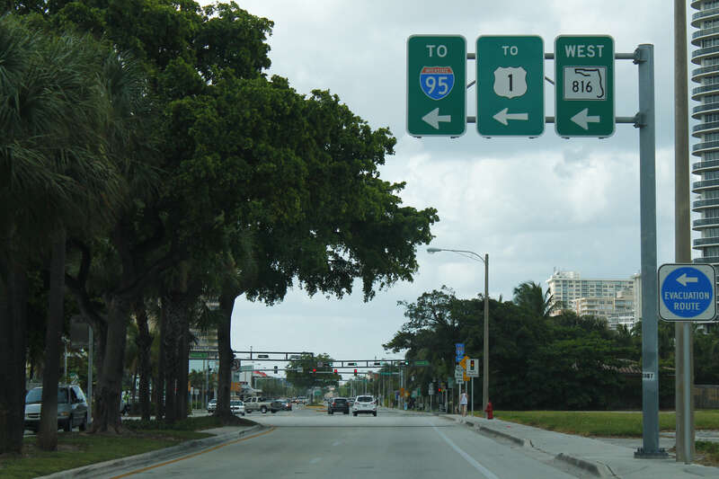 A1A at Oakland Park Boulevard in Fort Lauderdale.
