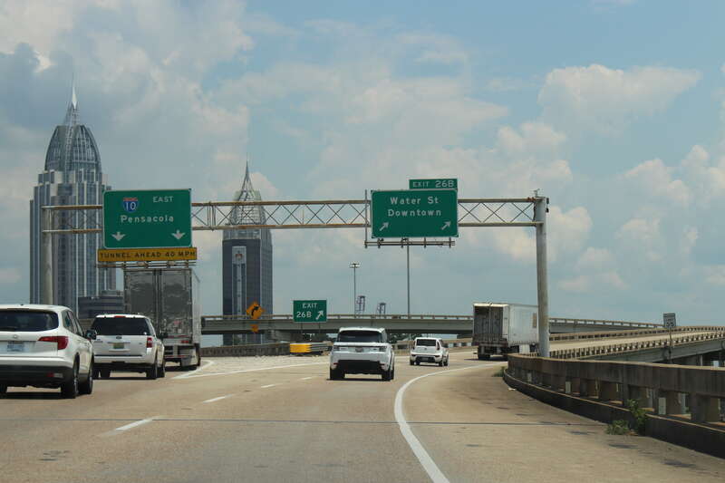 Interstate 10 EB Exit 26B, Mobile, Mobile County, Alabama