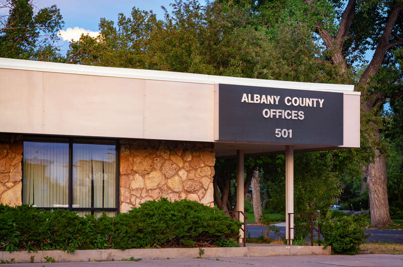 Albany County, Wyoming offices at 501 East Ivinson Avenue, in Laramie, Wyoming.