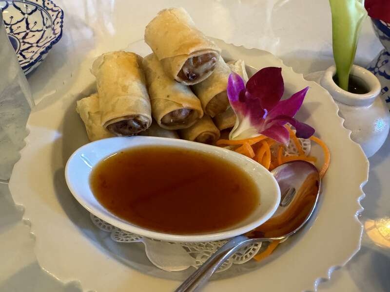 Spring rolls at Bangkok 9, Sonoma, California
