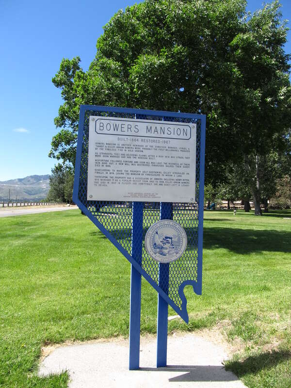 Bowers Mansion is another reminder of the Comstock bonanza. Lemuel S. &quot;Sandy&quot; and Eilley Orrum Bowers were probably the first millionaires produced by the fabulous find in Gold Canyon.
As strangers, they had adjoining claims. After a rich vein was